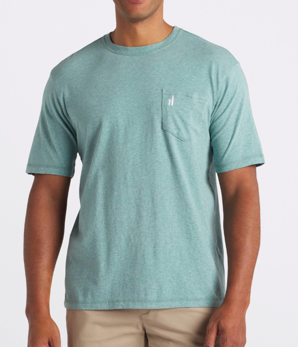 NEW JOHNNIE-O SEAGLASS HEATHERED DALE POCKET SHORT SLEEVE T-SHIRT SHIRT SZ XL